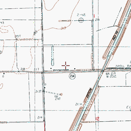 Topographic Map of Ditch Number 81, AR