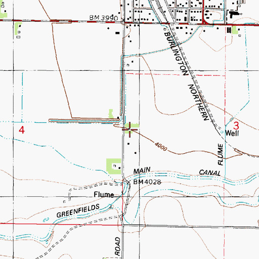 Topographic Map of 21N03W03CBBA01 Well, MT