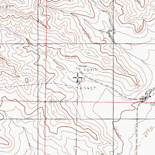 Topographic Map of 21N45E05CDBB01 Well, MT