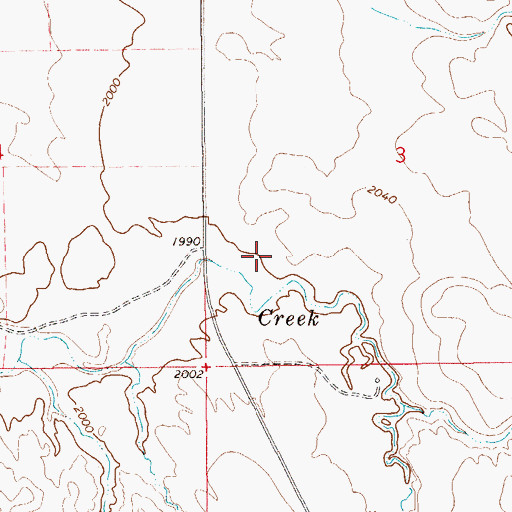 Topographic Map of 21N59E03CC__01 Well, MT