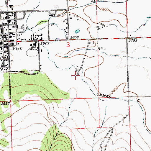 Topographic Map of 21N24W03DCBB01 Well, MT