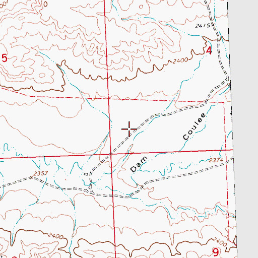 Topographic Map of 21N29E04CC__01 Well, MT