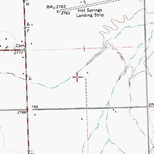 Topographic Map of 21N24W01CAD_01 Well, MT