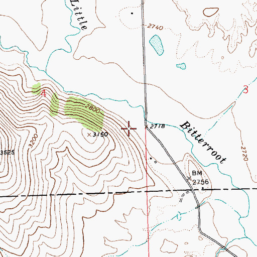 Topographic Map of 21N23W04DAAC01 Well, MT