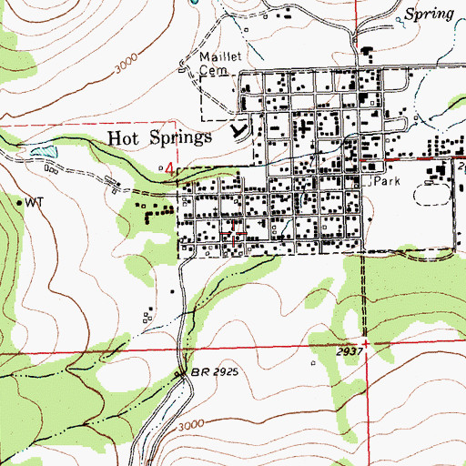 Topographic Map of 21N24W04DBD_01 Well, MT