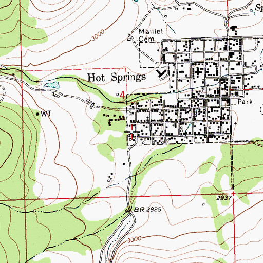 Topographic Map of 21N24W04DBC_01 Well, MT