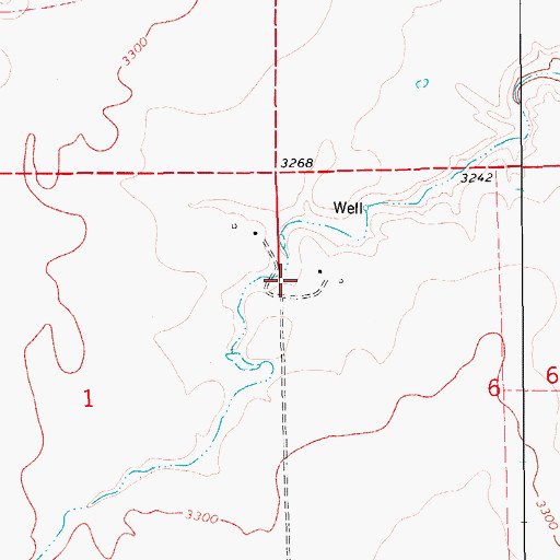 Topographic Map of 21N11E06BBCC01 Well, MT