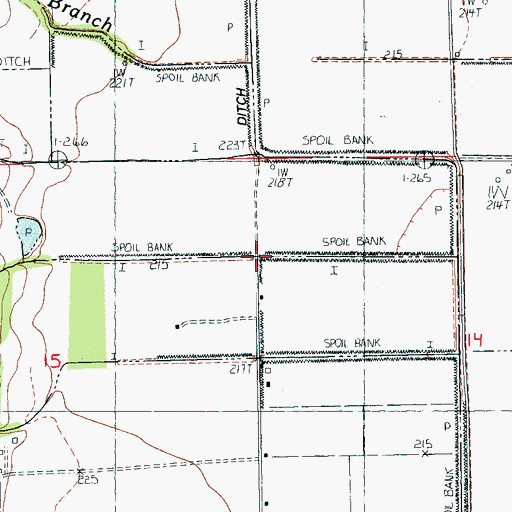 Topographic Map of Ditch Number 84, AR