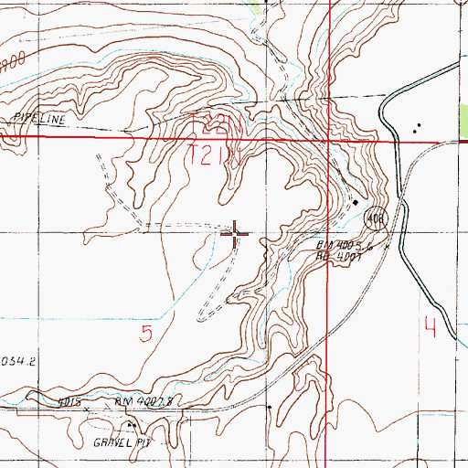 Topographic Map of 21N03W05A___01 Well, MT