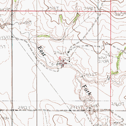 Topographic Map of 21N52E05ACCC01 Well, MT