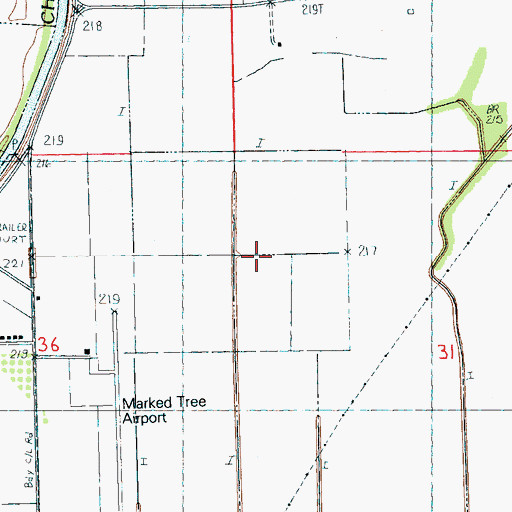 Topographic Map of Ditch Number 85, AR