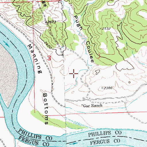 Topographic Map of 21N25E03CA__01 Well, MT