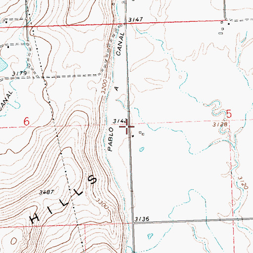 Topographic Map of 21N20W05CBBB01 Well, MT