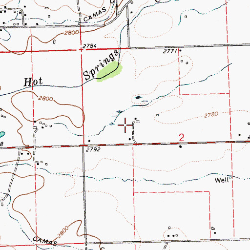 Topographic Map of 21N24W02BDBC01 Well, MT