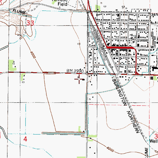 Topographic Map of 21N03W04AAAA01 Well, MT