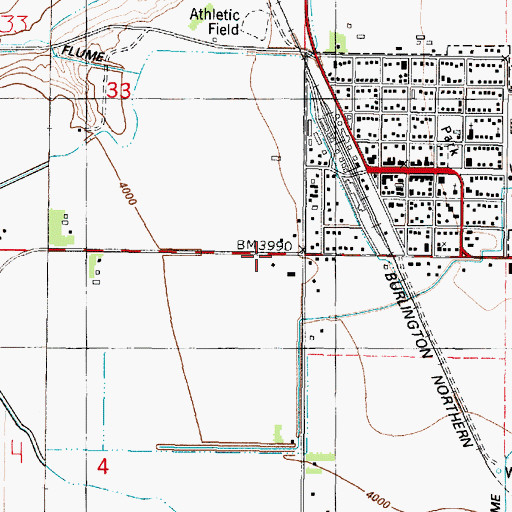 Topographic Map of 21N03W04AAAB01 Well, MT