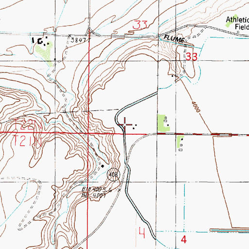 Topographic Map of 22N03W33CCDD01 Well, MT