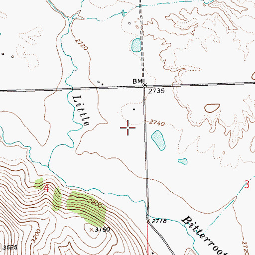 Topographic Map of 21N23W04AAD_01 Well, MT