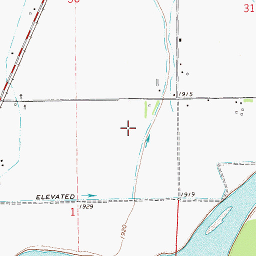 Topographic Map of 21N58E01AA__01 Well, MT