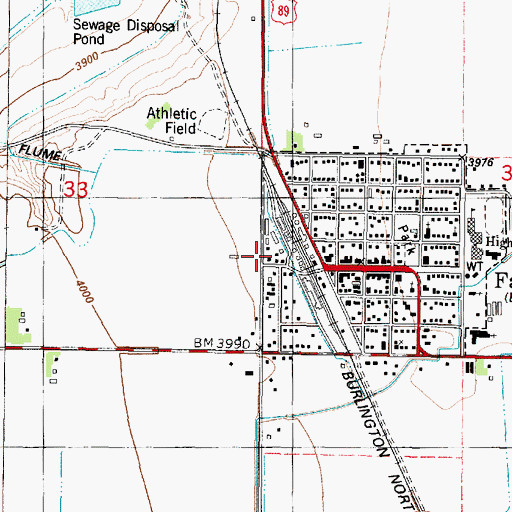 Topographic Map of 22N03W34CCBB01 Well, MT