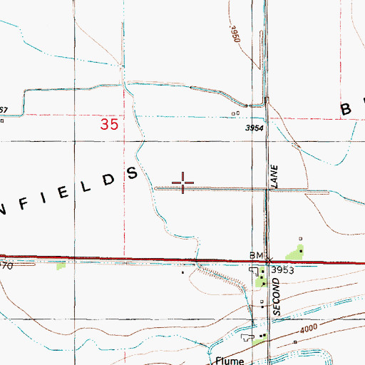 Topographic Map of 22N03W35D___01 Well, MT