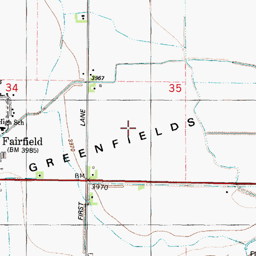 Topographic Map of 22N03W35C___01 Well, MT