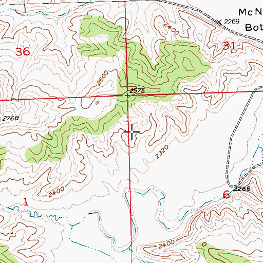 Topographic Map of 21N24E06BB__01 Well, MT