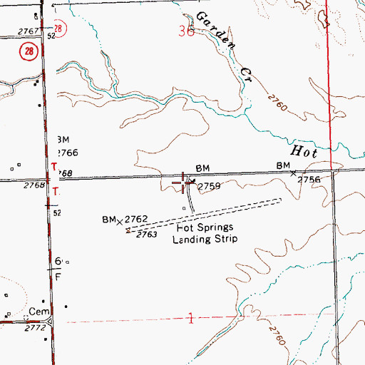 Topographic Map of 21N24W01ABB_01 Well, MT