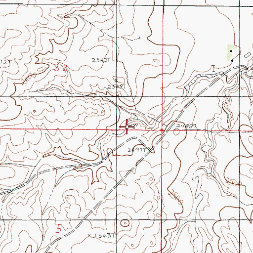 Topographic Map of 21N46E05AABA01 Well, MT