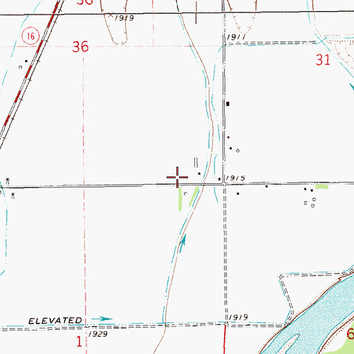 Topographic Map of 22N58E36DDD_01 Well, MT