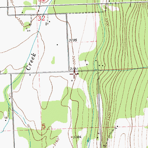 Topographic Map of 21N19W05AABA01 Well, MT