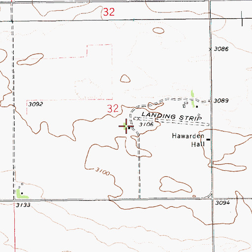 Topographic Map of 22N13E32DBCA01 Well, MT