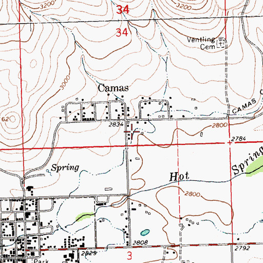 Topographic Map of 22N24W34DCC_01 Well, MT