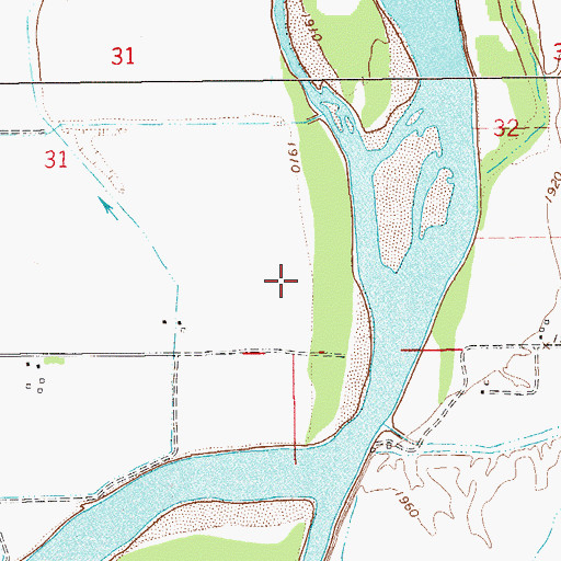 Topographic Map of 22N59E31DD__01 Well, MT