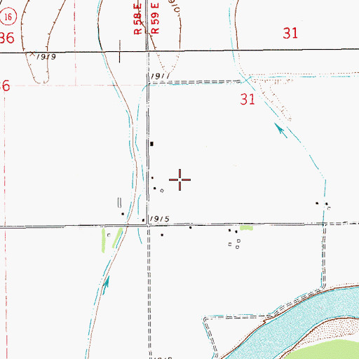 Topographic Map of 22N59E31CC__01 Well, MT