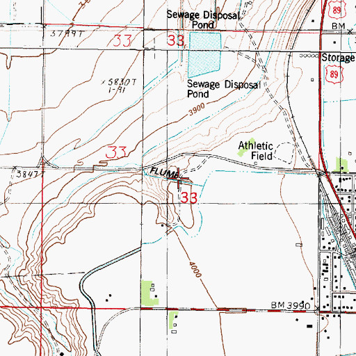 Topographic Map of 22N03W33DBBB01 Well, MT