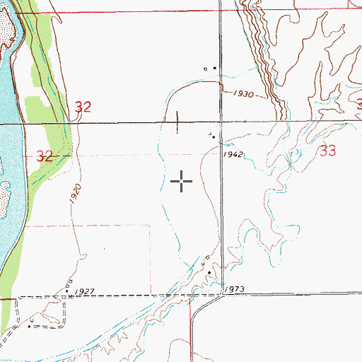 Topographic Map of 22N59E32DA__01 Well, MT