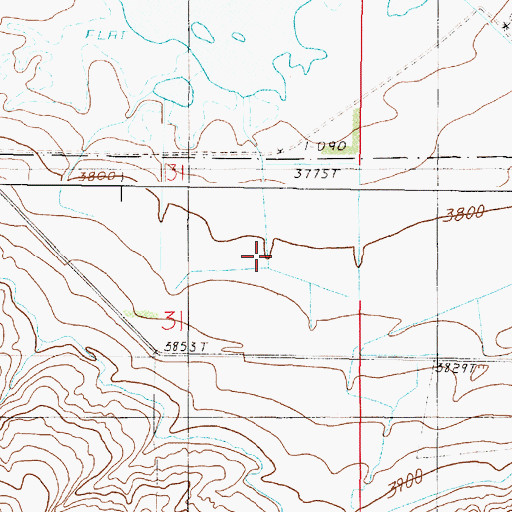Topographic Map of 22N03W31A___01 Well, MT