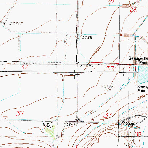 Topographic Map of 22N03W28CBBB01 Well, MT