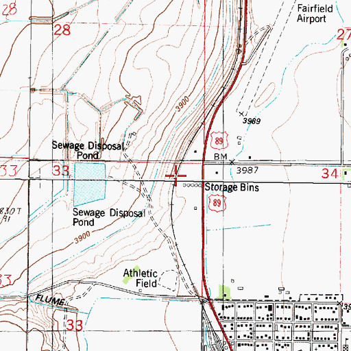 Topographic Map of 22N03W33AAAB01 Well, MT