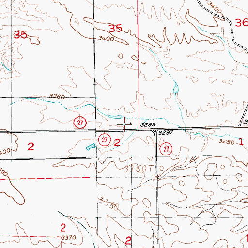 Topographic Map of 22N17E35DDDD01 Well, MT
