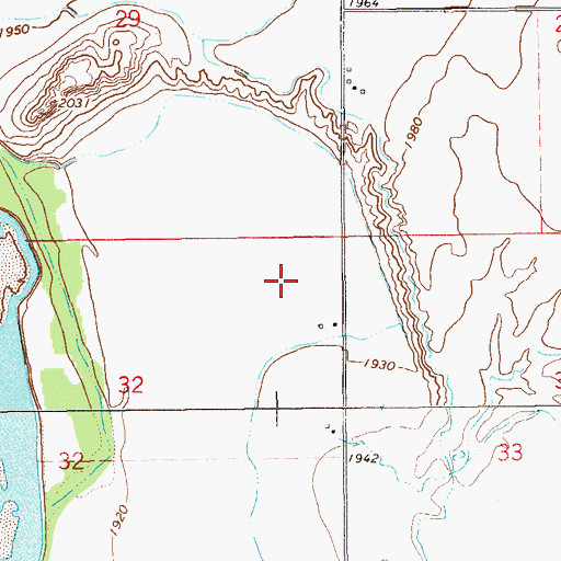 Topographic Map of 22N59E32AA__01 Well, MT