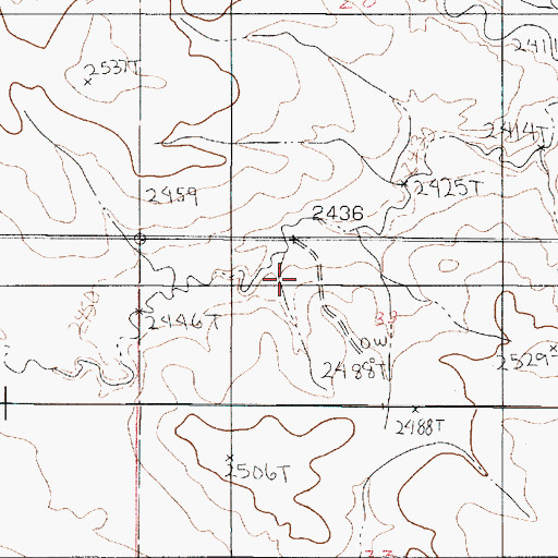 Topographic Map of 22N48E33BABD01 Well, MT