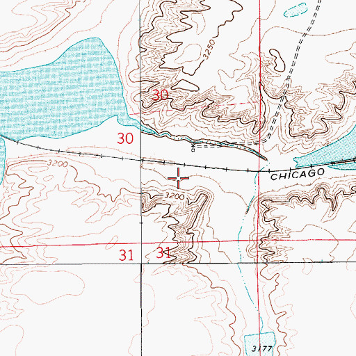 Topographic Map of 22N11E30DDBB01 Well, MT