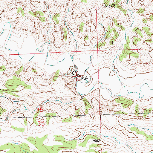 Topographic Map of 22N26E35AA__01 Well, MT
