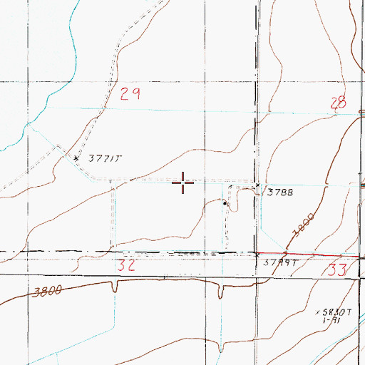 Topographic Map of 22N03W29D___01 Well, MT