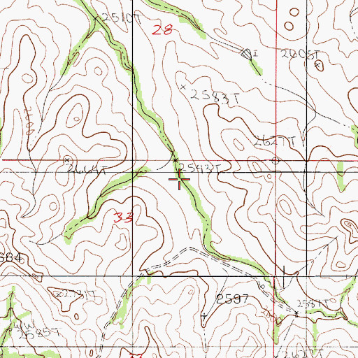 Topographic Map of 22N52E33ABBA01 Well, MT
