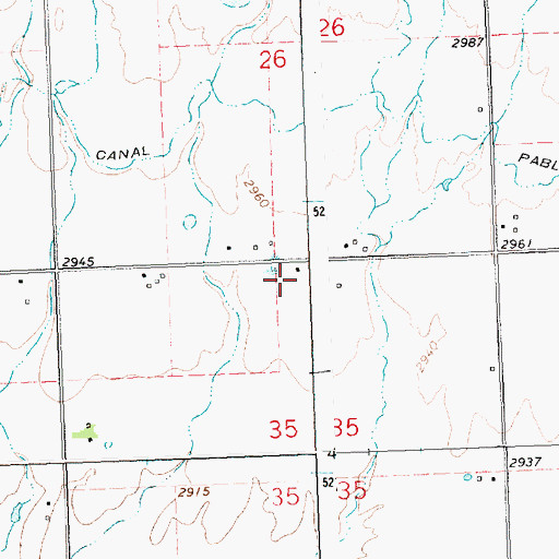 Topographic Map of 22N21W35ABB_01 Well, MT