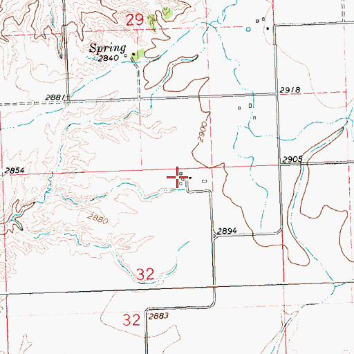 Topographic Map of 22N21W32ABAB01 Well, MT