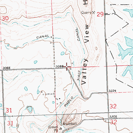 Topographic Map of 22N20W29DCDC01 Well, MT